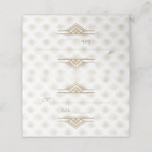 Bevallige Goud Great Gatsby Art Deco Jaren 20 Trou Plaatskaartje (Buitenkant ongevouwen)