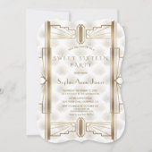 Bevallige Gouden Great Gatsby Art Deco 1920 Jaren Kaart (Voorkant)