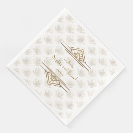 Bevallige Gouden Great Gatsby Art Deco Jaren 20 Br Servet (Hoek)