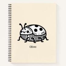 Bevallige handgetekende keverillustratie
