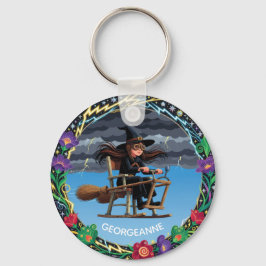 Bevallige Heks Aviator Sleutelhanger