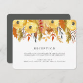 Bevallige herfst aquarel ontvangstkaart informatiekaartje (Voorkant / Achterkant)