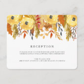 Bevallige herfst waterverf ontvangstkaart informatiekaartje (Voorkant)