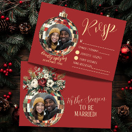 Bevallige Het is de tijd van het jaar om getrouwd  RSVP Kaartje