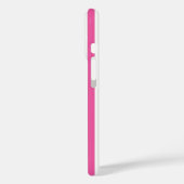 Bevallige hete roze en witte verticale strepen Case-Mate iPhone case (Achterkant / Links)