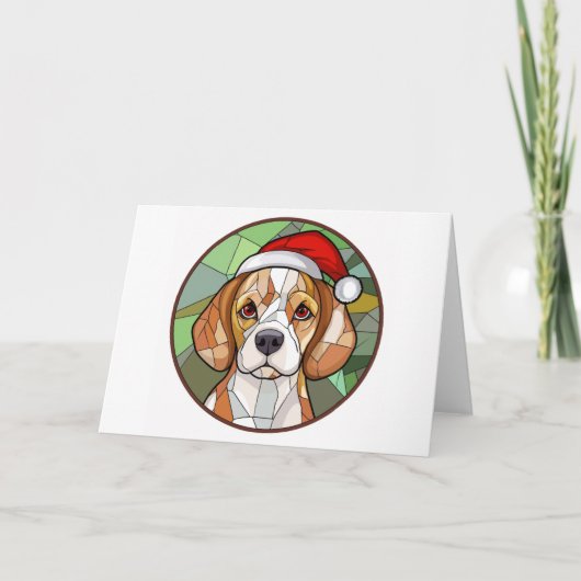 Bevallige Hondse Kerstvreugde: Kerst met Beagle-th Kaart (Voorkant)