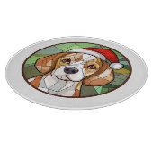 Bevallige Hondse Kerstvreugde: Kerstmis met Beagle Snijplank (Hoek)
