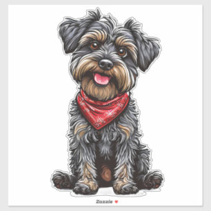 Bevallige illustratie van een schattige hond sticker