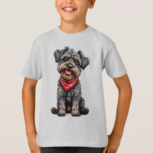 Bevallige illustratie van een schattige hond t-shirt