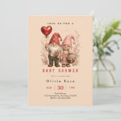 Bevallige Kabouter Baby Shower Kaart (Staand voorkant)