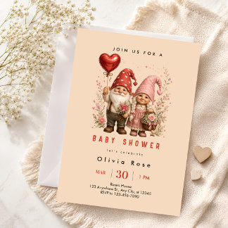 Bevallige Kabouter Baby Shower Kaart