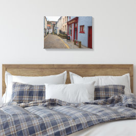 Bevallige Kasseistraat in het dorp Staithes Canvas Afdruk