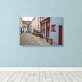 Bevallige Kasseistraat in het dorp Staithes Canvas Afdruk (Insitu (Houten vloer))