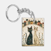 Bevallige Katten Sleutelhanger (Voorkant Links)