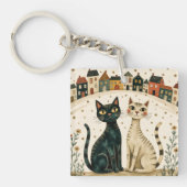 Bevallige Katten Sleutelhanger (Voorkant)