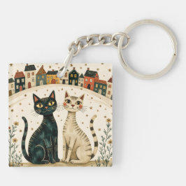 Bevallige Katten Sleutelhanger