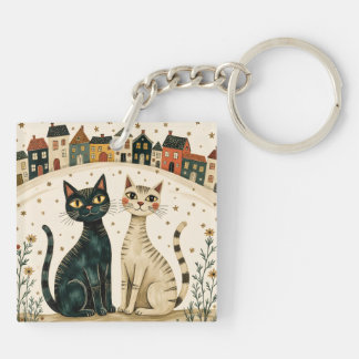 Bevallige Katten Sleutelhanger
