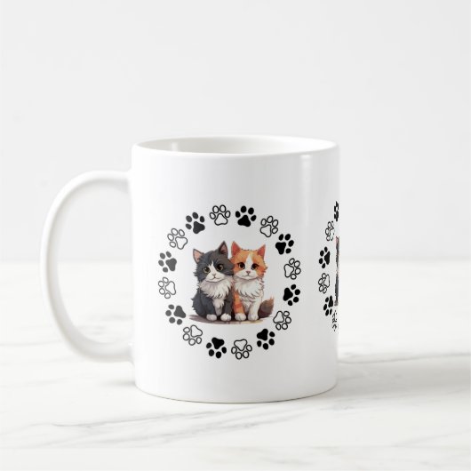 Bevallige kattenmok koffiemok (Links)