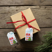 Bevallige Kerstmis Dorps Vakantie Gift Tag Cadeaulabel