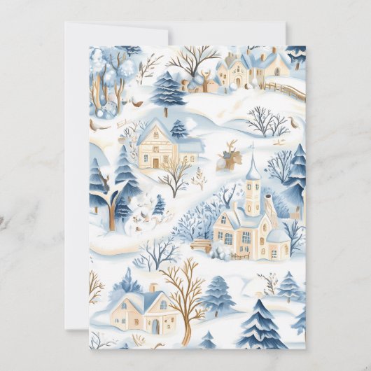 Bevallige Kerstmis WInter Wonderland Kerstkaart (Voorkant)