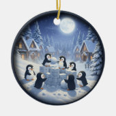 Bevallige Kerstscène Keramisch Ornament (Voorkant)
