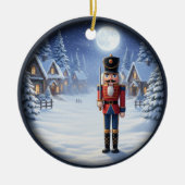 Bevallige Kerstscène Keramisch Ornament (Voorkant)