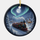 Bevallige Kerstscene Keramisch Ornament (Voorkant)