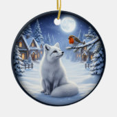 Bevallige Kerstscene Keramisch Ornament (Voorkant)
