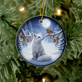 Bevallige Kerstscene Keramisch Ornament