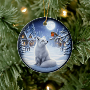 Bevallige Kerstscene Keramisch Ornament