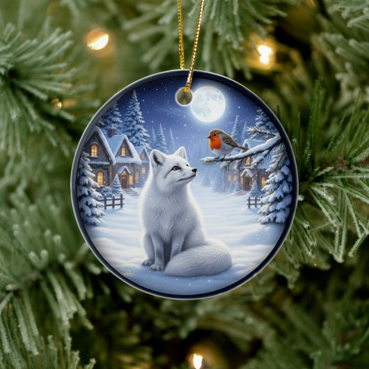 Bevallige Kerstscene Keramisch Ornament