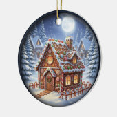 Bevallige Kerstscene Keramisch Ornament (Links)