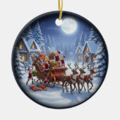 Bevallige Kerstscene Keramisch Ornament (Voorkant)