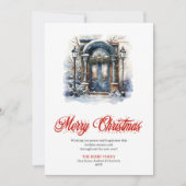 Bevallige kerstscène Kerstgroet kaart (Voorkant)