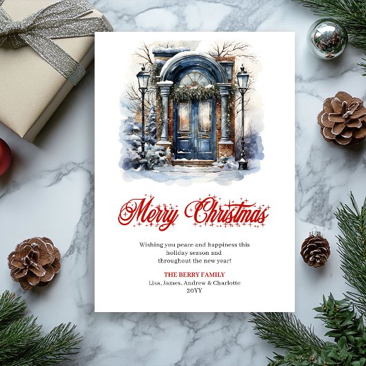 Bevallige kerstscène Kerstgroet kaart