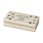 Bevallige Kerstsneeuwvlok Adresstempel Rubberstempel (Stempel)