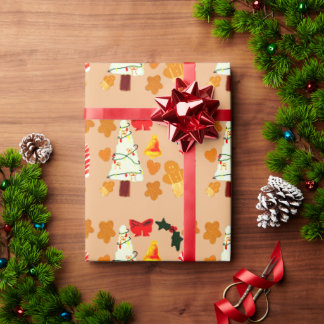 Bevallige knusse kerst inpakpapier cadeau verpakki