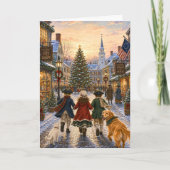Bevallige Koloniale Kersttijd Prettig Kerstfeest Kaart (Voorkant)