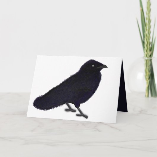 Bevallige kraai feestdagen kaart (Voorkant)