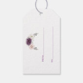Bevallige Lavendel Roze Witte Bloem Doop Cadeaulabel (Achterkant)