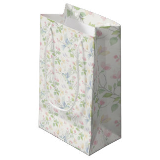Bevallige Lente Vogel en Bloemen Klein Cadeauzakje