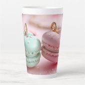 Bevallige Macaron-Thema Latte Mok (Voorkant)