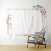 Bevallige Magnolia Bloesem Fotohokje Huwelijk Wandkleed (In Situ (horizontaal))