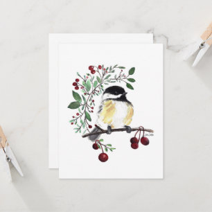 Bevallige Mees Watercolor Notitiekaart
