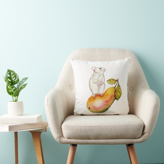 Bevallige Muis op een Peer Kussen (Stoel)