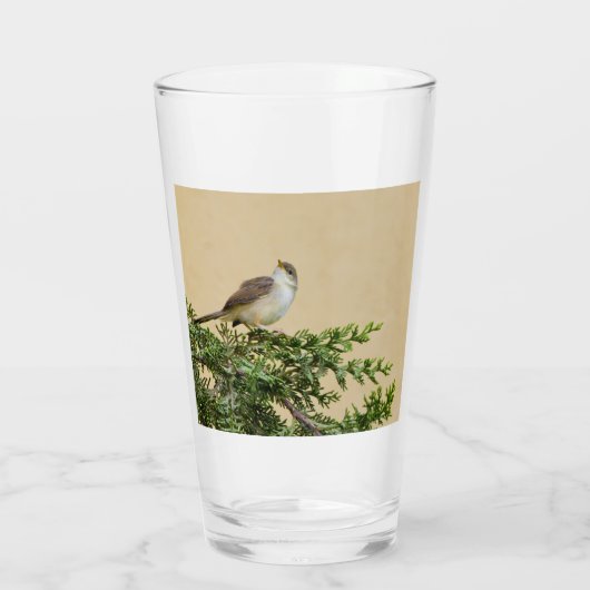 Bevallige Mus Vogel Foto Glas (Achterkant)