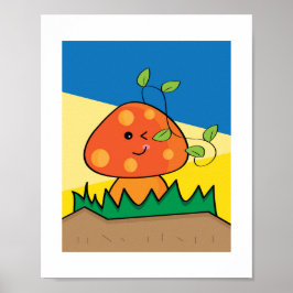 Bevallige Paddenstoel Illustratie | Botanische Kun Poster