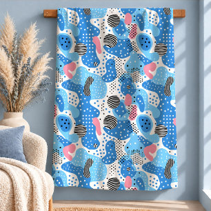 Bevallige Pastel Blauwe Roze Deken Design Kunst Ca