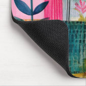 Bevallige Patchwork Blauwe Vogelweide Muismat (Hoek)