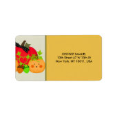 Bevallige Pompoen & Eikel Halloween Bruiloft Etiket (Voorkant)